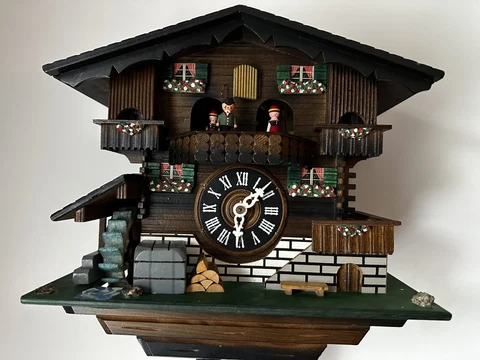 one day German Original Schwarzwalder  Cuckoo Clock   PLEASE READ  DESCRIPTION Cover