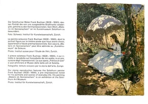 E0001 Solothurn Art Museum - Painter in the sunshine - by Frank Buchser 1990 - Picture 1 of 2