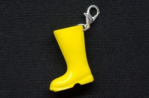 Yellow Rubber Boots Charm Pendant Charm Bracelet Miniblings Boots Rain Garden - Picture 1 of 5