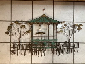 Vintage Signed CURTIS JERE Wall Sculpture Bandstand 43”x 26” MCM - Picture 1 of 20