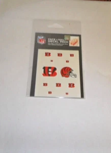 CINCINNATI BENGALS 10 FINGERNAIL DECALS AND 2 FACE DECALS TATTOOS FREE SHIP - Picture 1 of 1