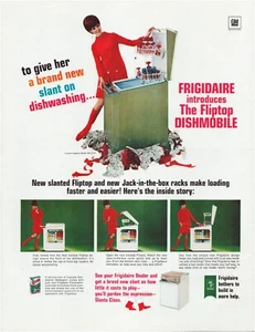 Print Ad Frigidaire Dishmobile 1968 Go Go Boots Full Page Magazine 10.5"x13.5" - Picture 1 of 1