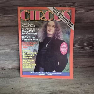 Circus Magazine January 1973 Alice, Grand Funk, David Bowie No Poster - Foto 1 di 2