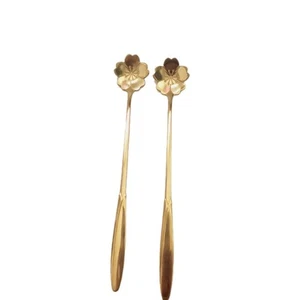 Set cucchiaio vintage Hardlegix Inc acciaio inox due toni oro miscelazione tè - Foto 1 di 5