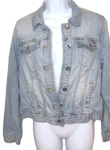Y2K 2000s Cropped Jean Band Jacket Size Medium Blink 182 Fitted - Picture 1 of 11
