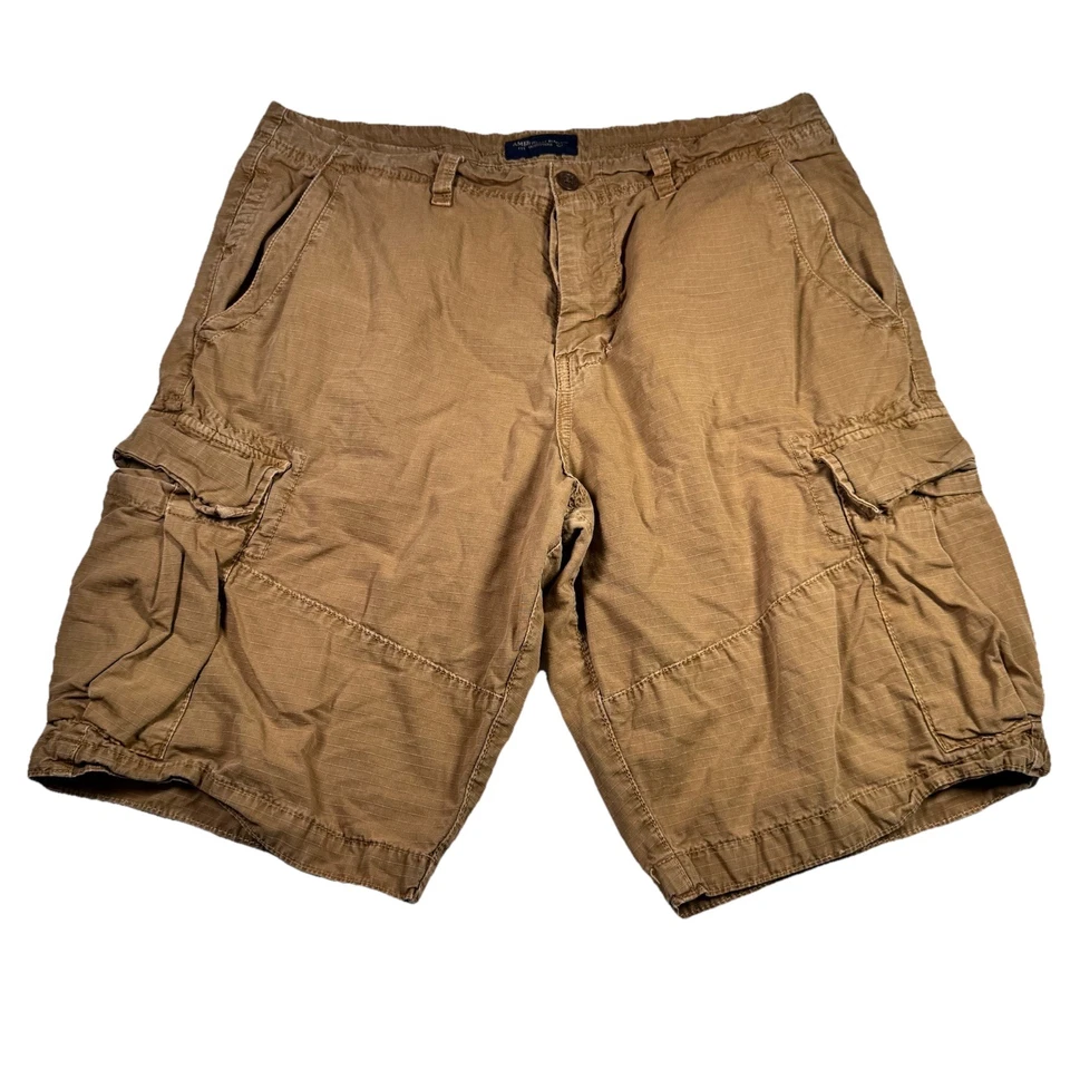 VTG American Eagle Shorts Mens 36 Brown AE3 Cargo Military Army Skate Hiking Y2K - Image 1 of 4
