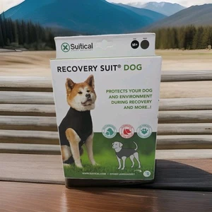 Tuta Suitica Happy Recovery Cane, Nera, Taglia MEDIA+ Consigliata dai Veterinari - Foto 1 di 9