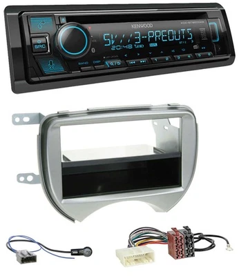 Kenwood Bluetooth USB CD MP3 DAB Autoradio für Nissan Micra (10-13 K13) silber - Bild 1 von 4