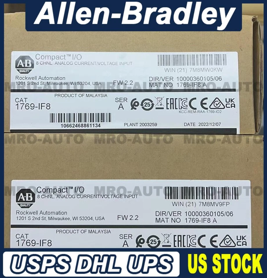 2022-2023 New Factory Sealed AB 1769-IF8 CompactLogix 8 Pt Analog Input Module - Image 1 of 1