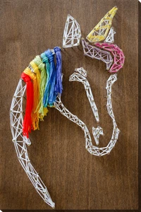 DIY String Art Creative Kit "Rainbow Unicorn" 7.5"x11.4" / 19.0x29.0 cm - Picture 1 of 7