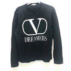 VALENTINO TV0MF11Y680 20SS Logo print Sweatshirt Apparel trainer cotton Black - Picture 1 of 18
