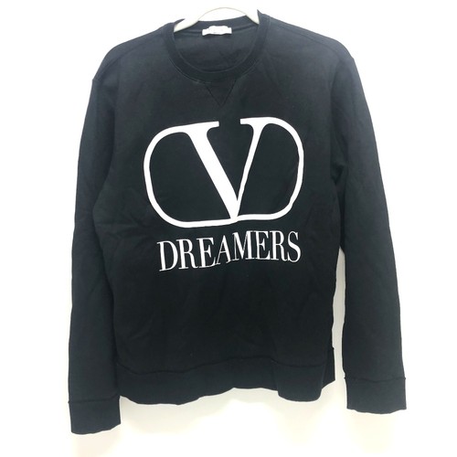 Felpa VALENTINO TV0MF11Y680 20SS Stampa Logo Abbigliamento Trainer Cotone Nero