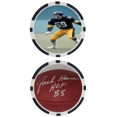 Jack Ham SIGNED Poker Chip #10 - Top 100 NFL Football Player - Image 1 of 2