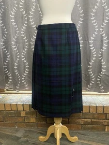 Vintage Moffatt Woollens Pure New Wool Women’s Skirt Tartan Size 16 Scotland - Picture 1 of 9