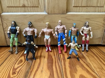 Lot of  8 WWE Wrestling Action Figures - John Cena, Hulk Hogan , Bray Wyatt… - Image 1 of 4