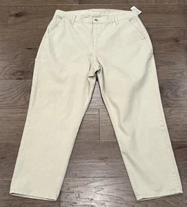 Jeans donna taglia 18 nuovi con etichetta Old Navy color sabbia curvy sky-hi dritti - Foto 1 di 5