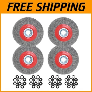 Grobe gecrimpte Stahldrahtscheibe für Tischschleifer - 4 Stück - Bild 1 von 9