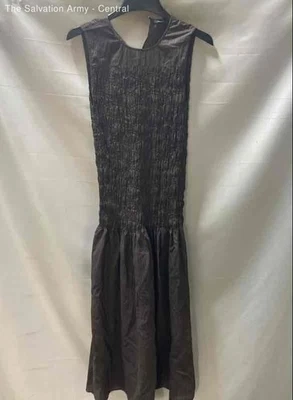 Massimo Dutti Womens Brown Sleeveless Round Neck Maxi Dress Size Large - Image 1 of 4