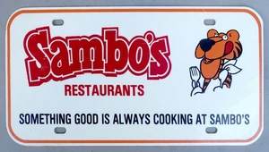 Matrícula de restaurante Sambo's vintage coleccionable años 70 tigre - Imagen 1 de 3
