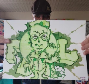 FUZZ ONE Marker on paper 23x31,5cm  2022 SEEN/COPE2/SONIC/DAZE/TAKI/QUIK/TKID/ - Picture 1 of 3