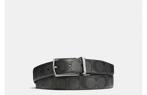 Cinturón de lona Coach moderno para hombre corte a medida reversible firma F64825 - Imagen 1 de 6