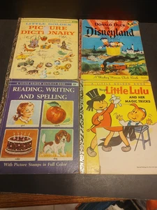 Little Golden Book Donald Duck in Disneyland, Little Lulu, Picture Dictionary - Picture 1 of 14