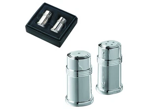 BOMBONIERA SET SALE e PEPE DUO Cm.6 ELJTE in ACCIAIO Laminato ARGENTO 925% 862 - Picture 1 of 1