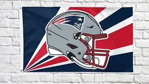 New England Patriots Football 3x5 ft Helmet Flag Ideal NFL Football Gift Banner - Picture 1 of 2