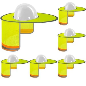 6 Pack Hard Hat Sun Shield Neck Protection High Visibility Sun Visor with Ref... - Picture 1 of 6
