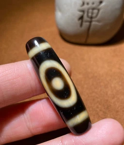 Tibetan Nepalese Himalayan Old Dzi 1 Eye world Talisman Beads 高油一眼天地天珠 - Picture 1 of 6