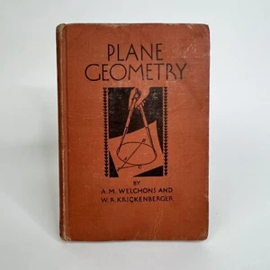 1933 Plane Geometry Ginn and Co. A.M. Welchons W.R. Krickenberger - Picture 1 of 8