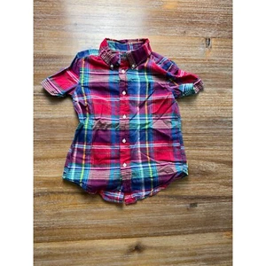 Ralph Lauren Plaid Shirt Short Sleeve Button Down Colorful Size 5 - Picture 1 of 6