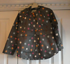 Joules JnrShore Brown with Multi Spot Girls Hooded Coat Age 8 Years