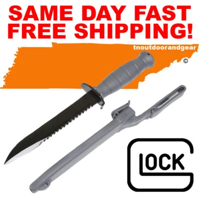 Cuchillo de Campo GLOCK GRIS KG039180 con Funda 6.5" con Sierra ENVÍO RÁPIDO EL MISMO DÍA GRATUITO Foto 1 de 4
