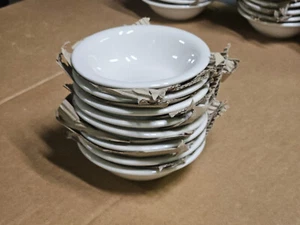 lot of 8 Valencia Stoneware Fruit Bowl American White 5oz 4.75" - Picture 1 of 8