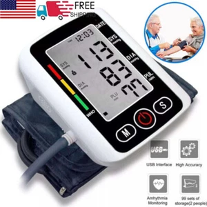 2025 Digital Automatic Blood Pressure Monitor Upper Arm BP Machine Heart Rate US - Picture 1 of 17