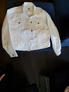 Lauren Ralph Lauren Women's White Denim Jacket Size Medium - Picture 1 of 12