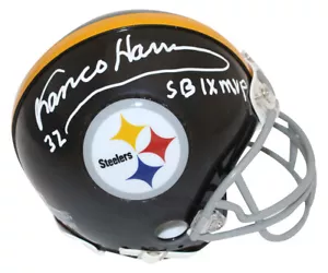 Franco Harris Signed Pittsburgh Steelers VSR4 63-76 Mini Helmet SB MVP BAS 39668 - Picture 1 of 4