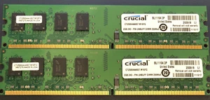 4GB (2x2GB) Crucial CT25664AA667.M16FG DDR2-667 PC2-5300 UNBUFF CL5 non-ECC DIMM - Picture 1 of 3