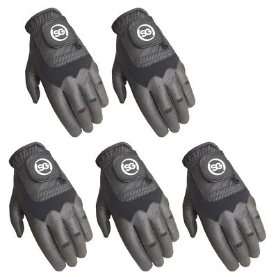 3 X SG Hombres Negro Todo Clima Guantes de Golf Cabretta Cuero Palma Parche y Pulgar Foto 1 de 4