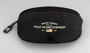 Polo Jeans Company Ralph Lauren Sunglasses Case Black Clamshell Zip Around - Picture 1 of 5