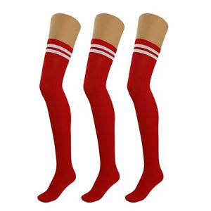 3 Pairs Over The Knee Thigh High Socks Warm Stocking Women Boot Socks
