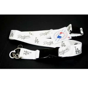 Los Angeles Dodgers MLB Glacier Lanyard White & Silver Logo Breakaway Style NEW - Picture 1 of 8