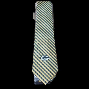 Corbata Empaquetadora de ropa de gingham verde y dorada de tamaño estándar de los Green Bay Packers de la NFL - Imagen 1 de 10