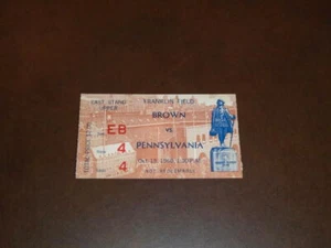 1960 BRAUN IN PENNSYLVANIA COLLEGE FOOTBALL TICKET STUB EX-NEUWERTIG - Bild 1 von 2