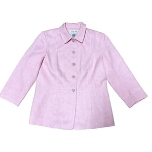 VTG PINK BARBIECORE BLAZER SIZE 6P FULLY LINED STRUCTURED JUDITH HART WOMEN - Picture 1 of 4