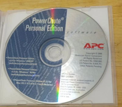 APC Power Chute Personal  Edition Software (CD) - Image 1 of 4