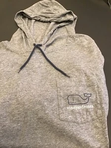 Vineyard Vines Hoodie Mens L Gray Lightweight Long Sleeve EUC - Picture 1 of 4