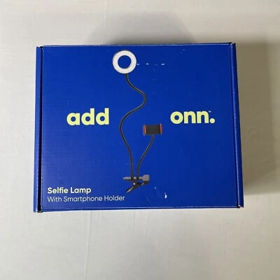 Add Onn Selfie Lamp + Smartphone Holder Adjustable Levels Flex Clamp. NIB - Image 1 of 4