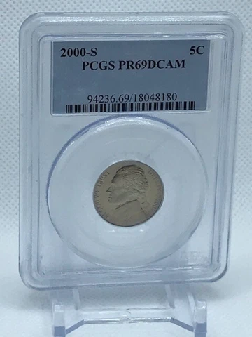 2000-S  Proof Jefferson Nickle PCGS PR69DCAM Cover